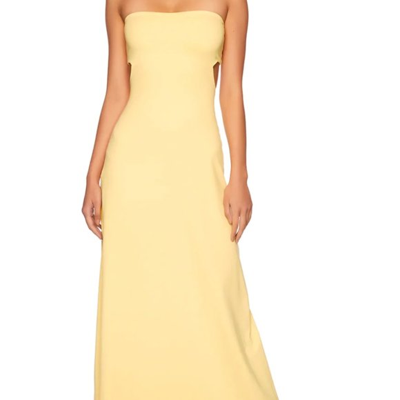 Susana Monaco Dresses & Skirts - Susana Monaco tube open back maxi dress lemon zest XS